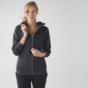 Lululemon Scuba‎ Hoodie III Terry Heathered Black *Flawed*
